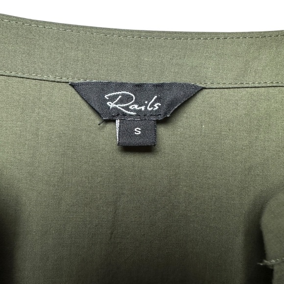 Rails Maple Olive‎ Smoke Midi Dress Smocked Waist Boho Cottagecore Chic Size S - Picture 10 of 16